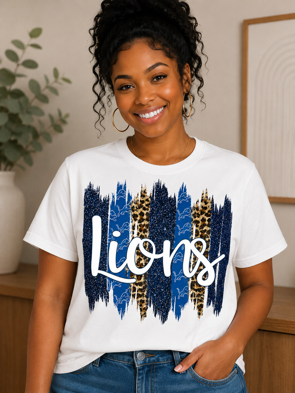 Lions Football Brushstrokes SPT116