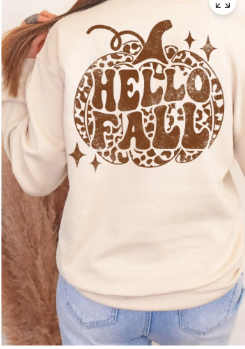Hello Fall Pumpkin H130
