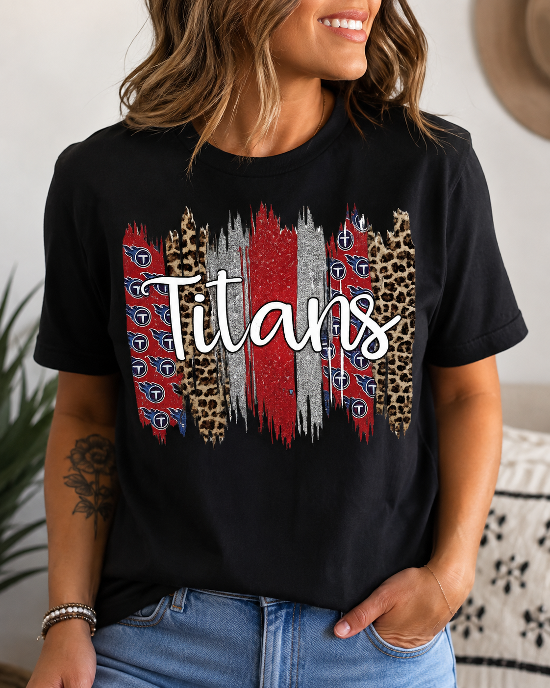 Titans Football Brushstrokes SPT136