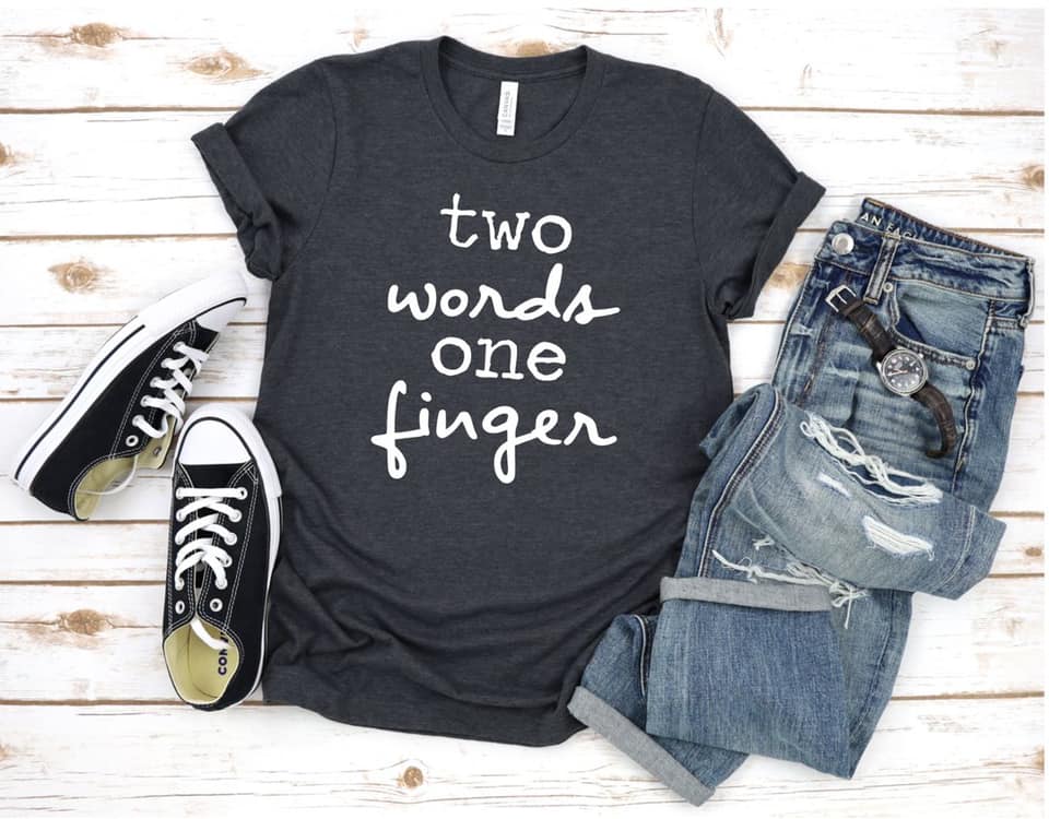 Two words one finger T128