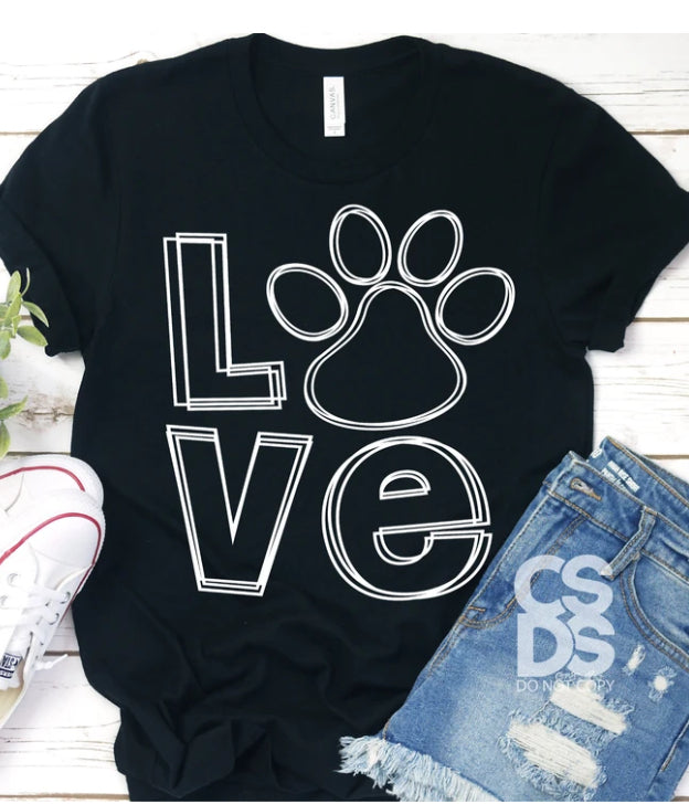 Love Paw Print L128
