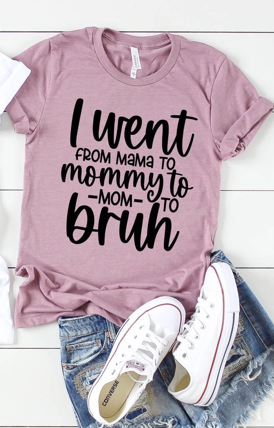I went from Mama to mommy to mom to Bruh  MOM238