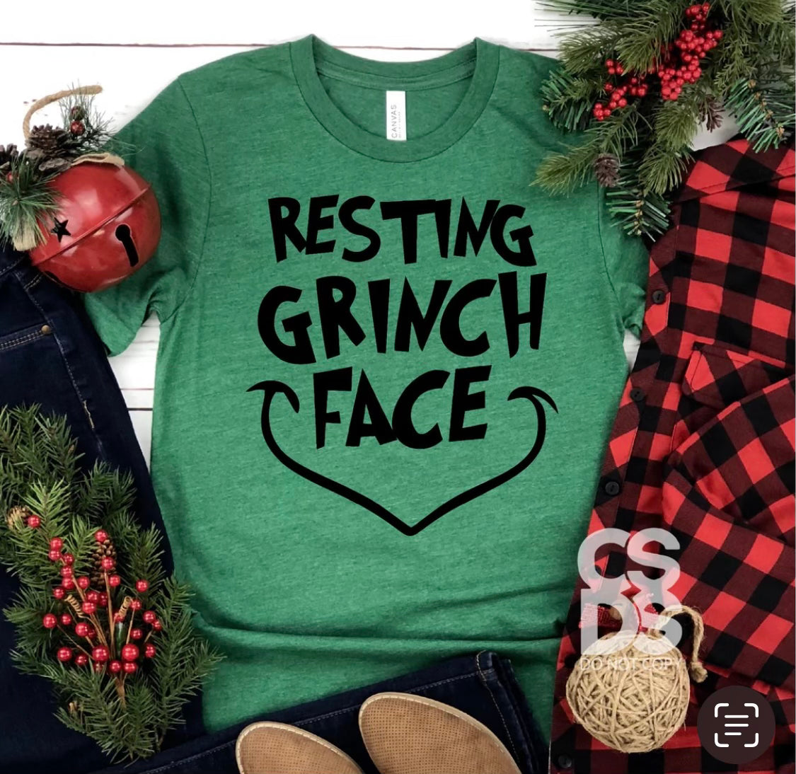 Resting Grinch Face XMAS228